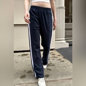 Brandy melville navy blue Anastasia side stripe sweatpants